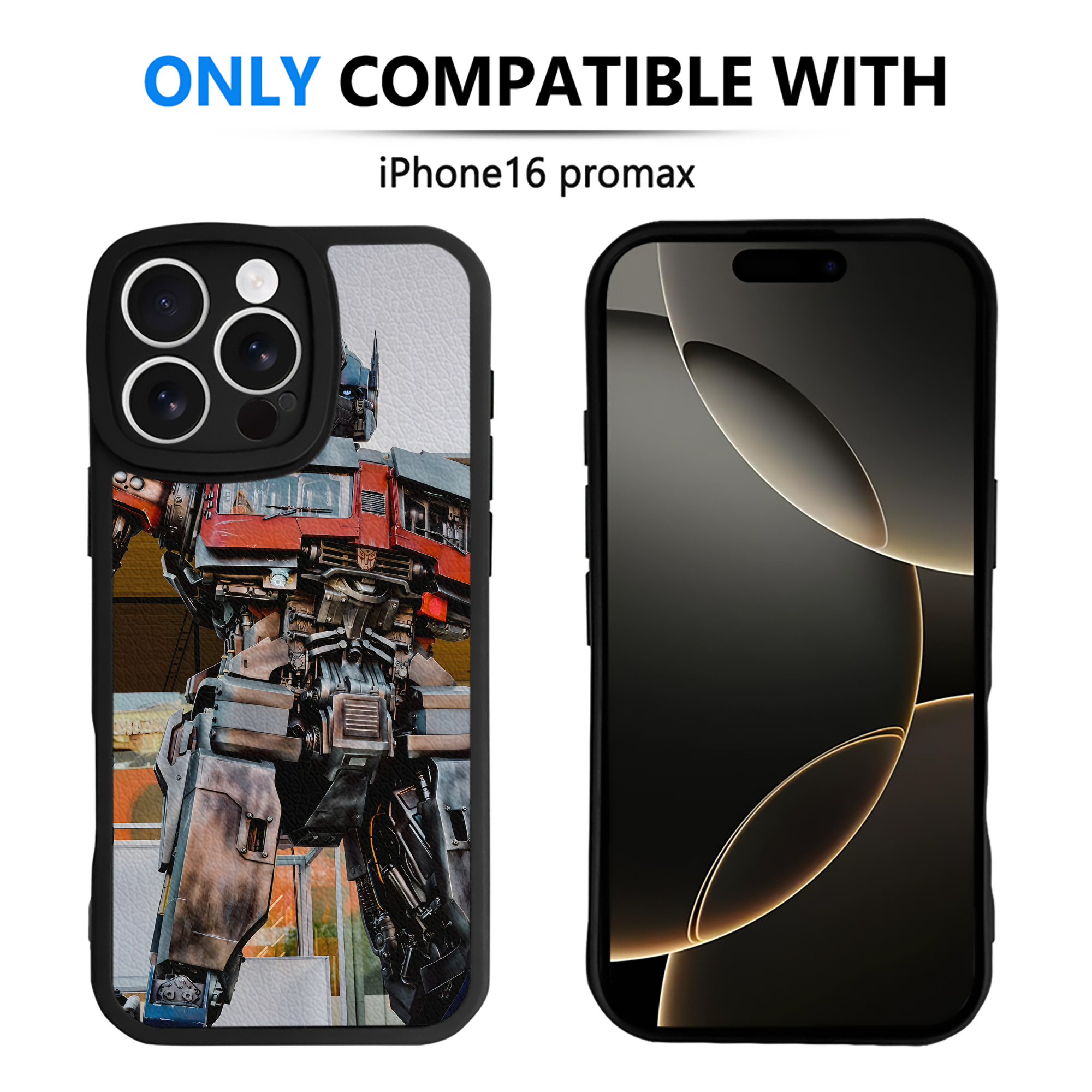 （画像用） Transformers トランスフォーマー 【iPhone 16シリーズ対応】シリコンスマホケース（レザー調） 材質：シリコン